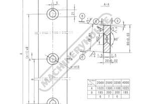 2540mm Sheet Metal Guillotine Blade Set - 6CrW2Si GB-130.8020 1300 x 80 x 20mm Top & Bottom Blade Se