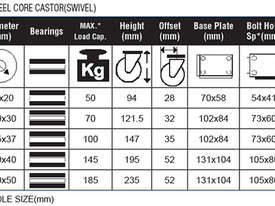 43025B - RUBBER MOULD STEEL CORE CASTOR(SWIVEL) - picture0' - Click to enlarge