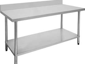 F.E.D. 2400-7-WBB Economic 304 Grade Stainless Steel Table with splashback 2400x700x900 - picture1' - Click to enlarge