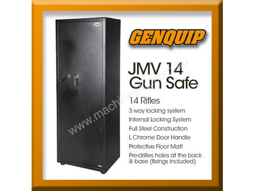JMV 14 Gun Safe Rifle Firearm Storage Lock Box 