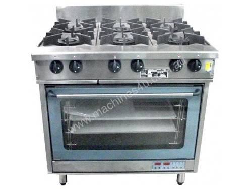 Oxford Series 6BBT-OV15A Six Burner Gas Cooktop w/ Electric Convection Oven