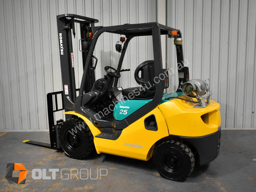 Komatsu FG25 2.5 Tonne Forklift LPG Low Hours Sideshift Orange Melbourne Sydney