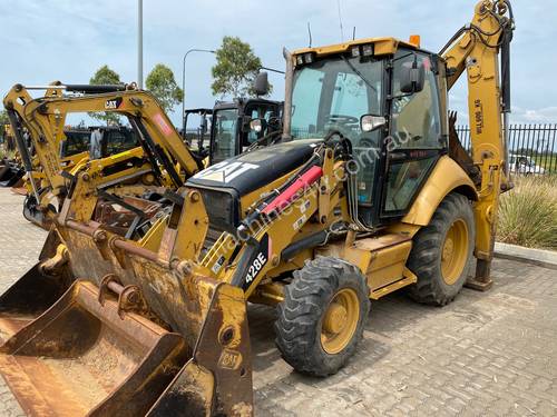 CAT 428E 4WD Extender Back Hoe Side Shift, 4in1 with Roll Over Forks A/C Cab
