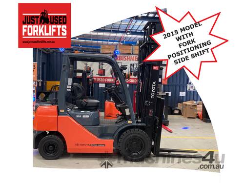 TOYOTA 8FG25 61652 2.5 TON 2500 KG CAPACITY LPG GAS FORKLIFT 4500 MM 2 STAGE DELUXE