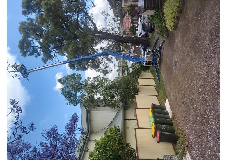 caption Nifty 15m trailer mounted boom lift, cherry picker, towable EWP