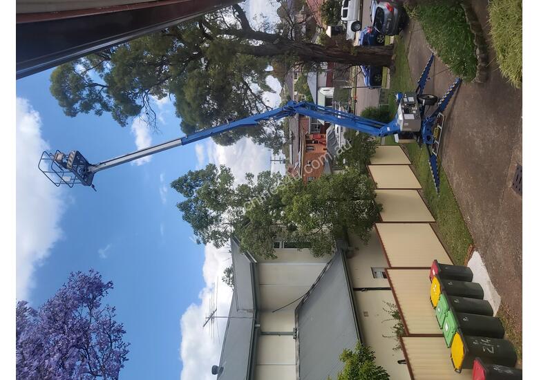 caption Nifty 15m trailer mounted boom lift, cherry picker, towable EWP