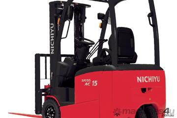   Nichiyu FBT15 Electric 3 Wheel Counterbalance Forklift