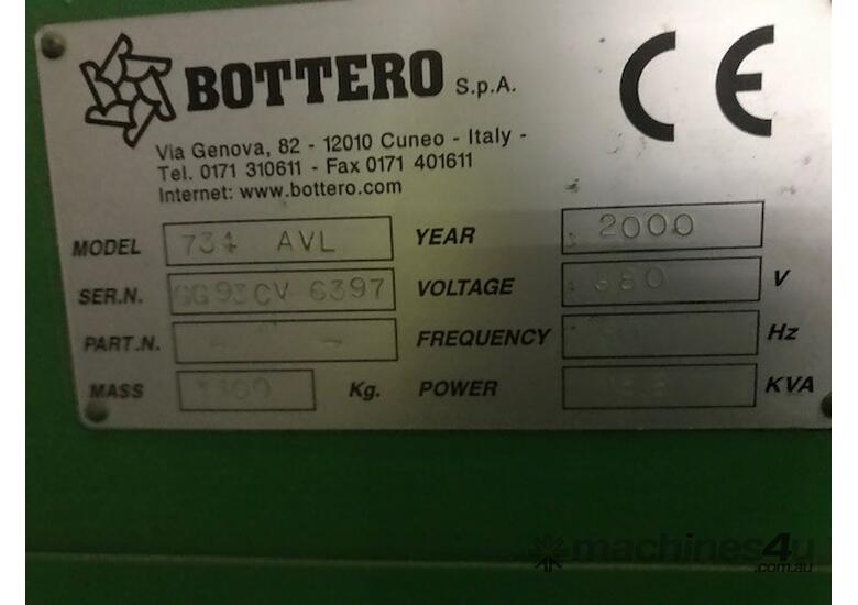 Used 2000 Bottero AUTOMATIC laminate Glass cutting table Glass Cutting