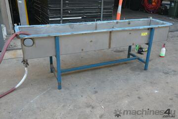 STAINLESS STEEL TANK circulation wash down bath vessel 365L tap valve