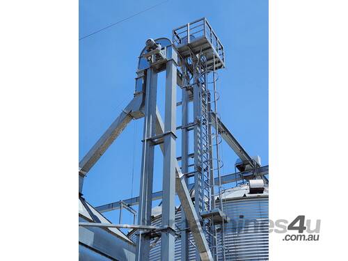caption ALVAN BLANCH - Grain Conveyors & Grain Elevators - Skandia Truck Off Load - Out Load Systems