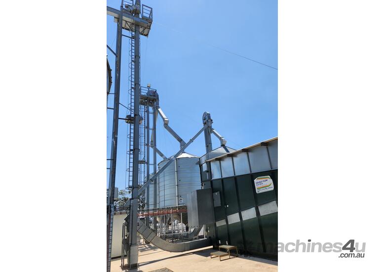 caption ALVAN BLANCH - Grain Conveyors & Grain Elevators - Skandia Truck Off Load - Out Load Systems