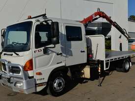 2012 HINO FD 500 - Tray Truck - Dual Cab - Truck Mounted Crane - picture0' - Click to enlarge