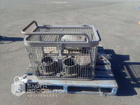 PALLET COMPRISING OF ELAST-O-VALVE, ATTACHMENTS & METAL CAGE - picture0' - Click to enlarge