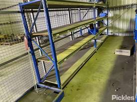 Removal Parts Cage Consisting of 6x Panels with lockabale Gate with 8x Bays of Racking. (Buyer is Re - picture0' - Click to enlarge