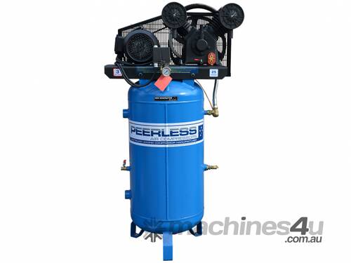 Peerless PV25 Three Phase Air Compressor: Belt Drive, 5.5HP, 545LPM