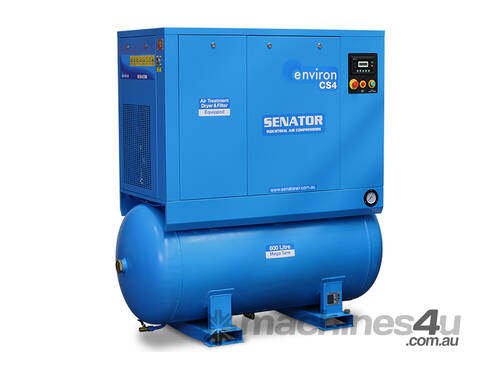 caption CVA Compressors - New Senator Rotary Screw Air Compressor with Dryer - CS4 - 4kw - 21cfm