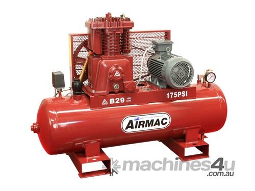 caption CVA Compressors - New Airmac B29 - 415V Piston Compressor - 19.6cfm - 175psi