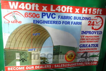   12m x 12m Container Shelter Workshop Igloo Dome