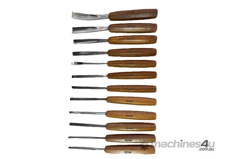 caption Oltre Wood Carving 12Pce Tool Set in Wooden Box OT-CTS-12