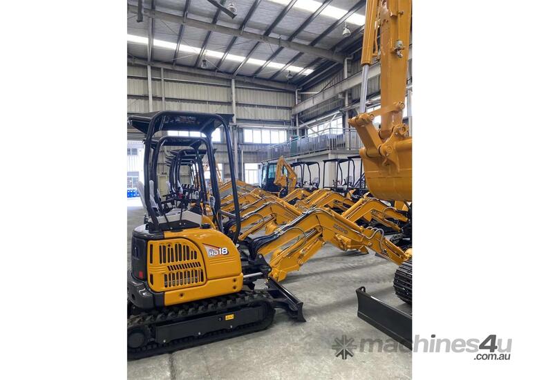 caption Mini Excavator 1.8T + Hitch & 4 Attachments! 2024 Kato Model