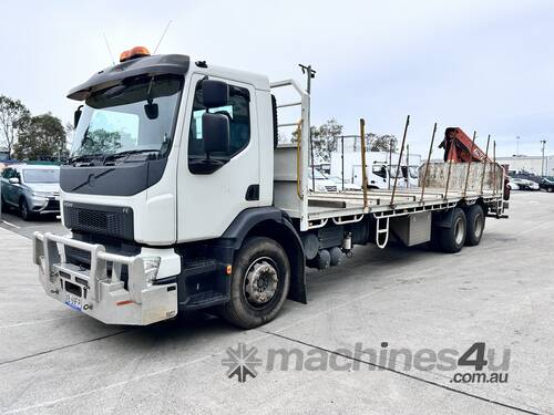 2015 Volvo FE Series 3 6x4 Tray Truck With Crane