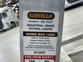 Gorilla Industrial Order Picking Ladder - picture0' - Click to enlarge