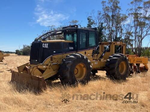2005 CATERPILLAR 535B GRAPPLE SKIDDER WITH SAVANNAH 260B PLOUGH