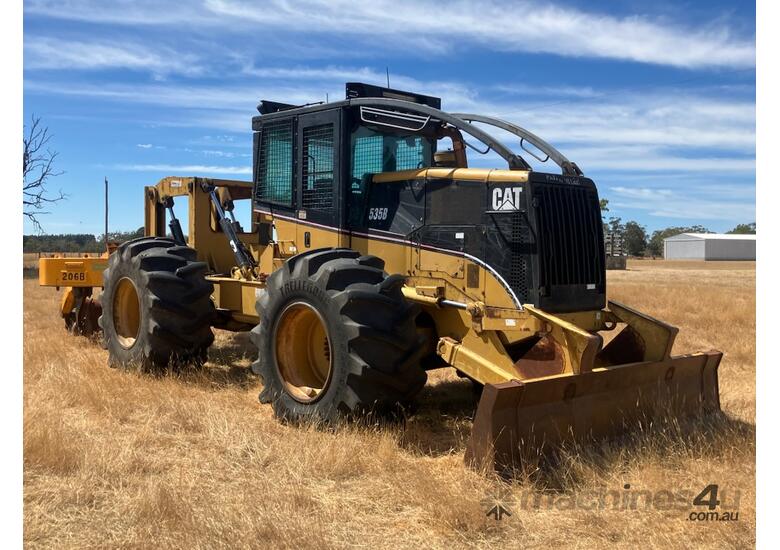2005 CATERPILLAR 535B GRAPPLE SKIDDER WITH SAVANNAH 260B PLOUGH