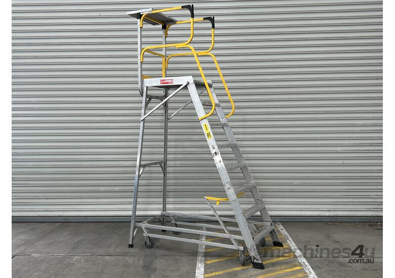 caption Bailey Ladders 8 Step Mobile Ladder Access Platform