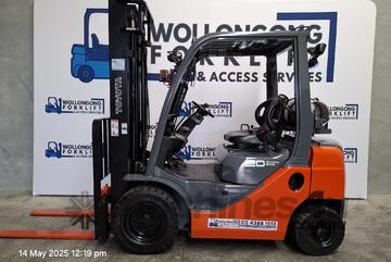 Wollongong Forklift: 2019 Toyota 2T LPG, 2-Stage Standard Mast, 3.7m Lift!