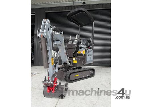 Raptor RE10-8 1T Mini Excavator, Swing Boom  with Deluxe Attachment Package