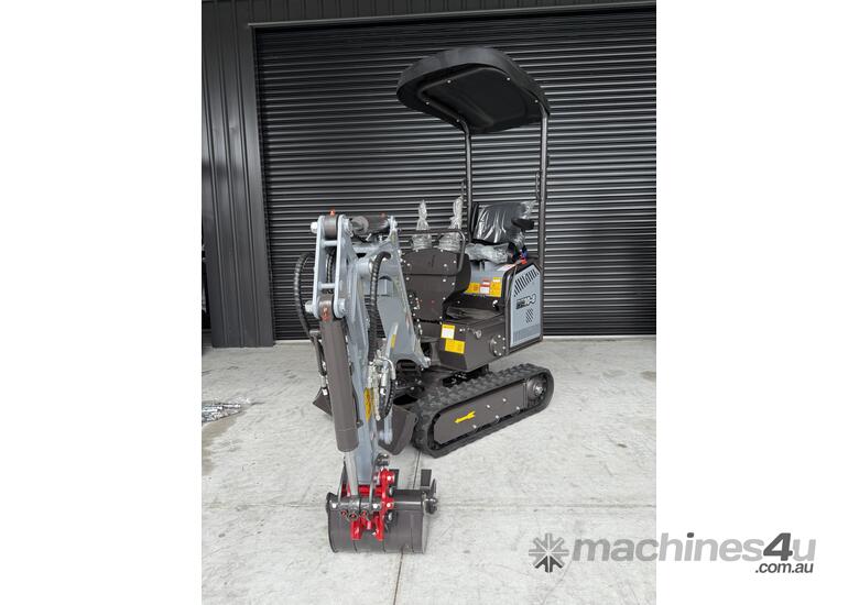 Raptor RE10-8 1T Mini Excavator, Swing Boom  with Deluxe Attachment Package