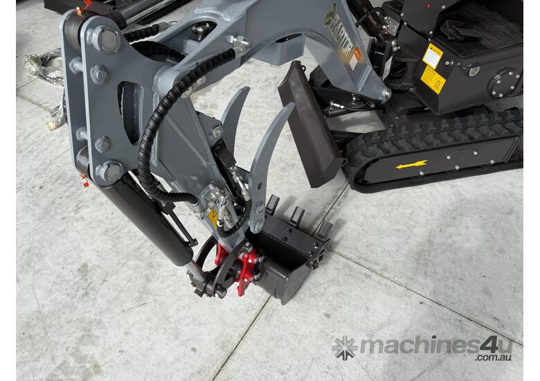 Raptor RE10-8 1T Mini Excavator, Swing Boom  with Deluxe Attachment Package