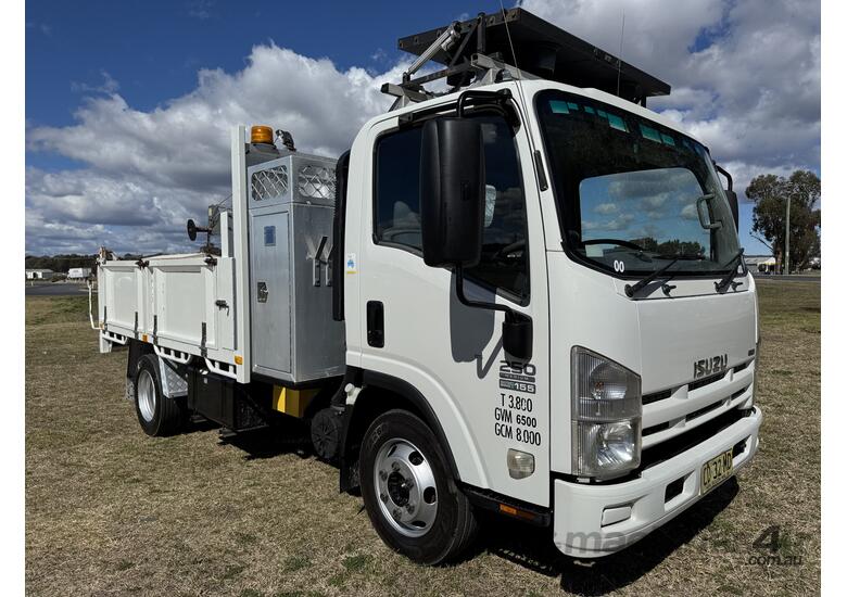 Isuzu NPR250 Medium 4x2 PTO Dropside Tipper Truck. Ex Council.