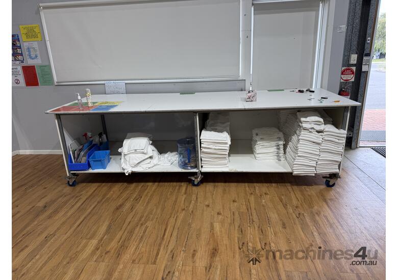 Linen Folding Table Including Contents