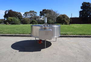 Jacketed Stainless Steel Tank with Agitator Mixer - 1150L - Anderson