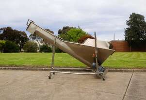 Stainless Steel Hopper Screw Auger Feeder - 3.75m Long Screw