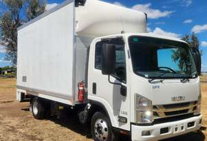 Isuzu NPR45-155 4x2 Pantech Truck with Anteo Foldaway Tailgate Loader.