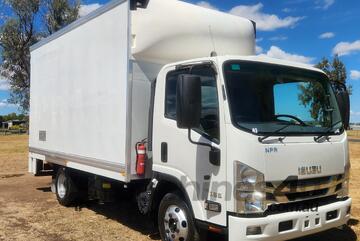 Isuzu NPR45-155 4x2 Pantech Truck with Anteo Foldaway Tailgate Loader.