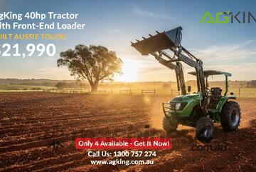 AgKing - 40HP Tractor ROPS 4WD AK404 with FEL & 4in1 Bucket - Packages Available