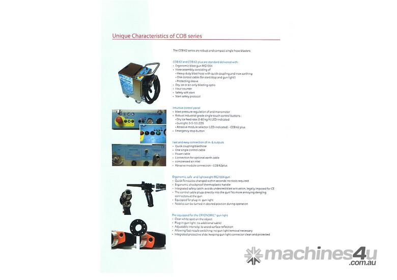 Cryonomic COB 71 Dry Ice Blasting Plus Grit * QUALITY MACHINE * MADE IN BELGIUM * 