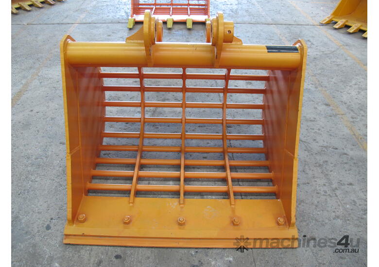 SEC 12 Ton Sieve (Mud Style) Bucket for Hitachi ZX120/ZX135 - Includes Pin, 1220mm Width, 75mm Gap