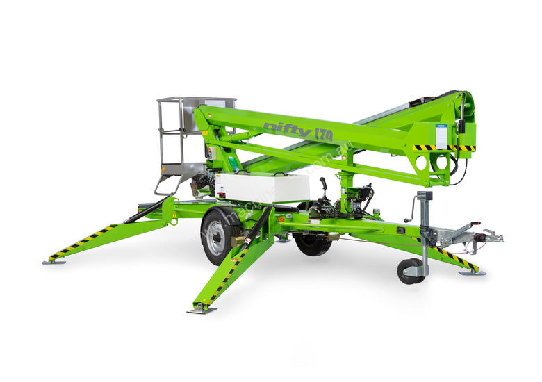 caption Nifty 170 17.1m Trailer Mount - maximum reach with stability and control
