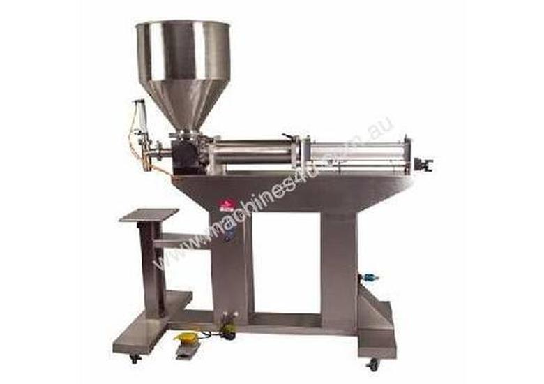 caption Rotary Valve Piston Filler with Hopper (Free Standing)