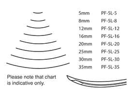 Pfeil Long Bent Chisel - 25mm - #5L - picture0' - Click to enlarge