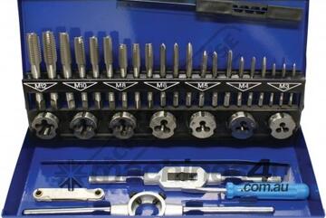 Metric Alloy Steel Tap & Die Set - 32 Piece M3, M4, M5, M6, M8, M10, M12 Taps & Dies
