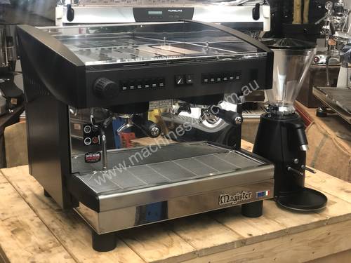 MAGISTER STILO 2 GROUP COMPACT MACHINE & ON DEMAND GRINDER COMBO DEAL CAFE 