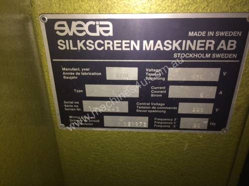 Svecia Silkscreen Maskiner AB Type MS