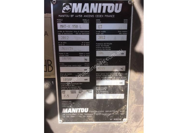 caption Manitou MHT-X950L Telehandler