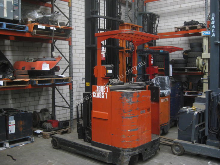 caption CLASS 1 ZONE 1 - 7.5m REACH FORKLIFT (1 Available)